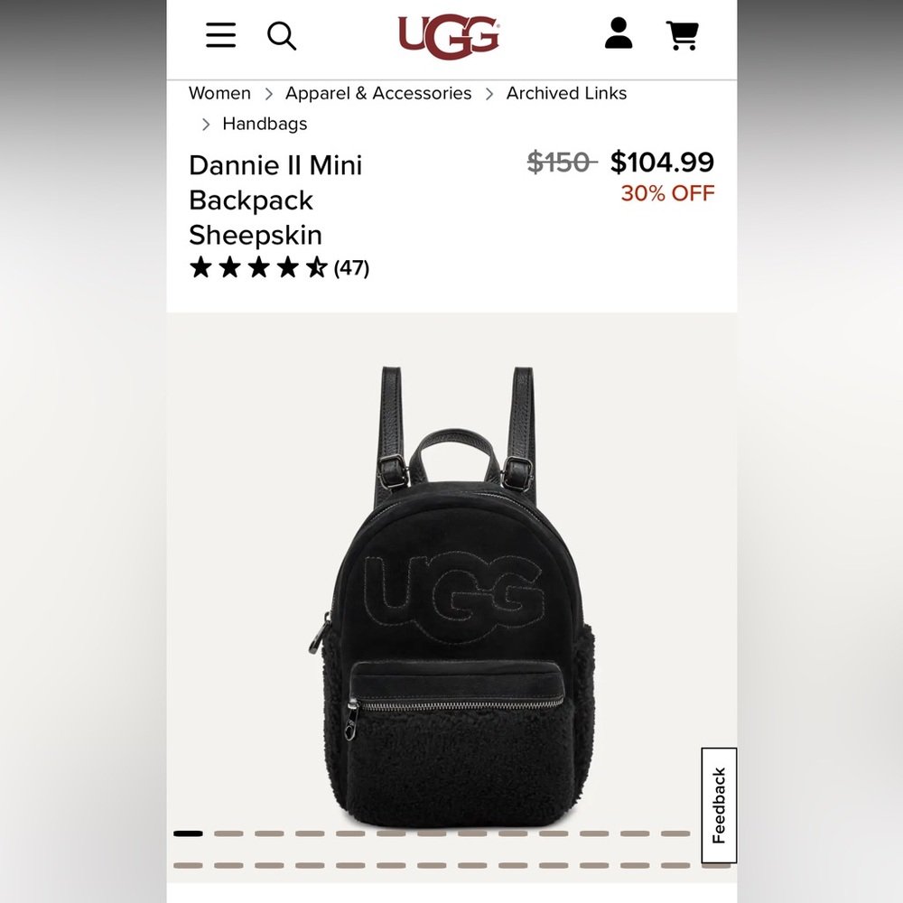 UGG Mini Backpack with Sheepskin